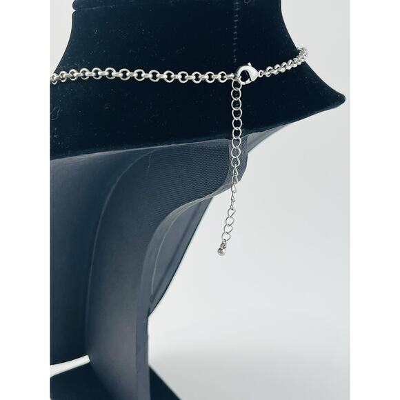 2 Tone Coin Disc Necklace Bracelet Rhinestone Boho Matte Brass Gold Silver disk - Picture 5 of 15